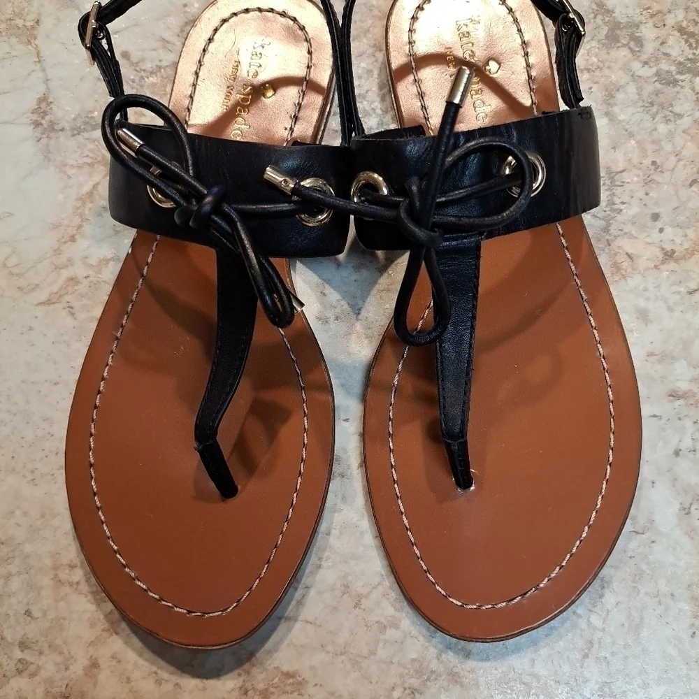 Kate Spade sandals thong flats slingback excellent condition Size 9
